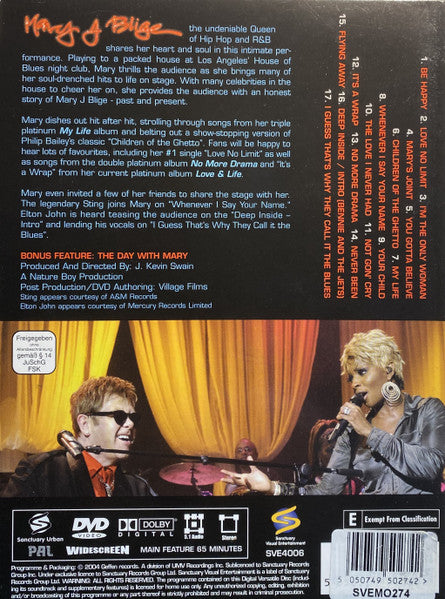 Mary J. Blige : Live From The House Of Blues (DVD-V, Multichannel, PAL)
