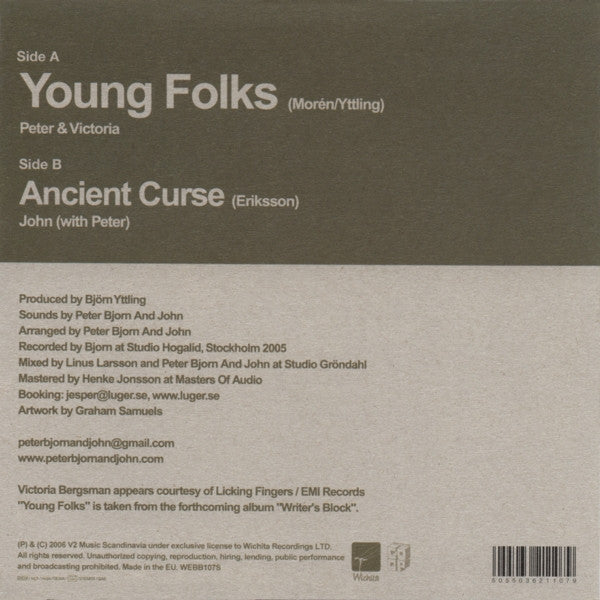 Peter Bjorn And John Featuring Victoria Bergsman : Young Folks (7", Single)