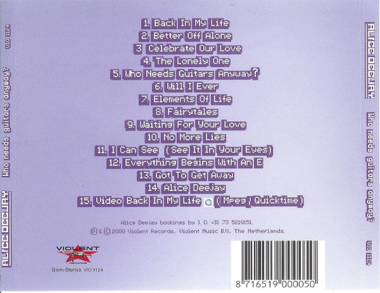 Alice Deejay : Who Needs Guitars Anyway? (CD, Album, Enh)