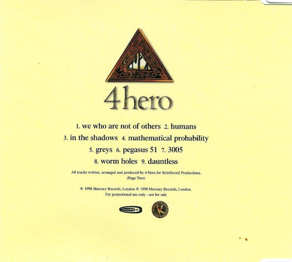 4 Hero : Two Pages (Page Two) (CD, Album, Promo)