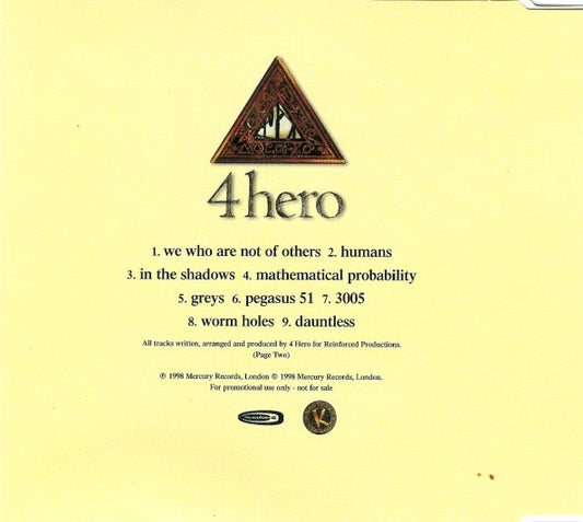 4 Hero : Two Pages (Page Two) (CD, Album, Promo)