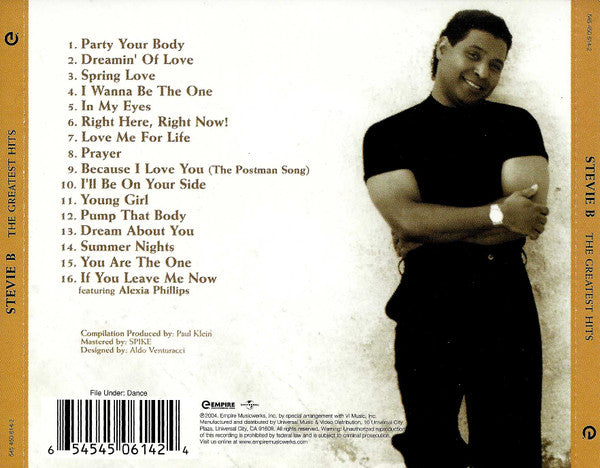 Stevie B : The Greatest Hits (CD, Comp, RM)