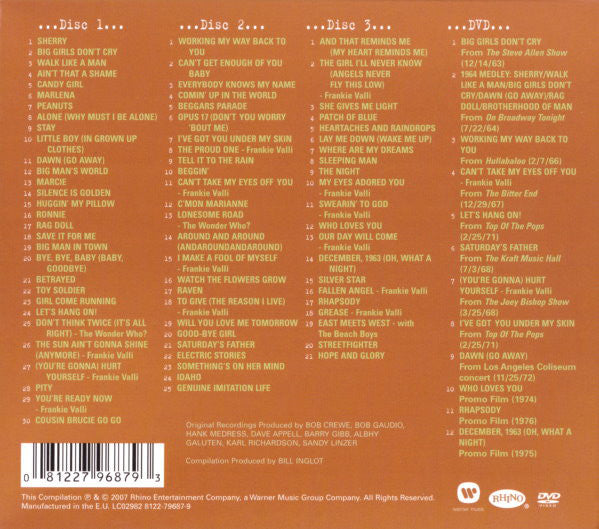 Frankie Valli & The Four Seasons : ...Jersey Beat... The Music Of Frankie Valli & The 4 Seasons (3xCD, Comp, RM + DVD-V, Comp, NTSC + Box)