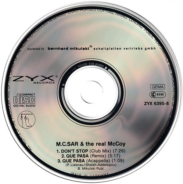 Real McCoy Feat. Sunday (2) : Don't Stop (CD, Single)