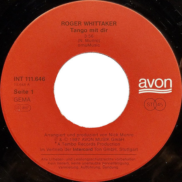 Roger Whittaker : Tango Mit Dir (7", Single)