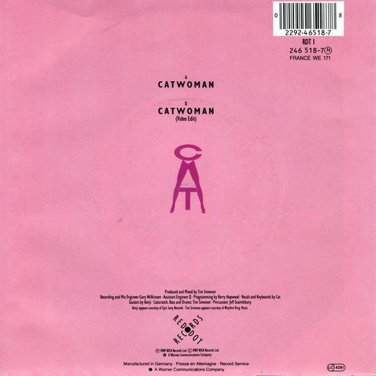 Cat Glover : Catwoman (7", Single, Sol)