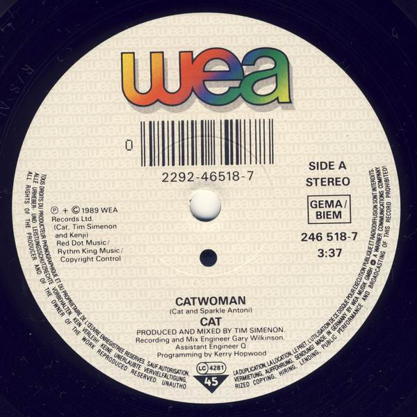 Cat Glover : Catwoman (7", Single, Sol)