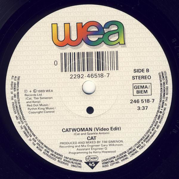 Cat Glover : Catwoman (7", Single, Sol)