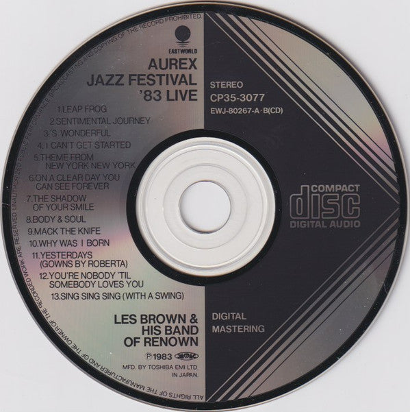 Les Brown And His Band Of Renown Special Guest Georgie Auld / Buddy DeFranco : Aurex Jazz Festival '83 (CD, Album)