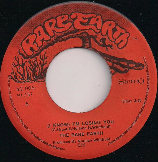 Rare Earth : (I Know) I'm Losing You / When Joanie Smiles (7", Single)
