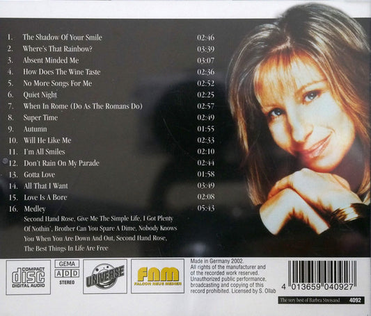 Barbra Streisand : The Very Best Of Barbra Streisand (CD, Comp)