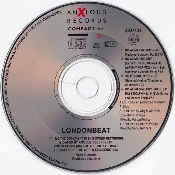 Londonbeat : No Woman No Cry (CD, Maxi)