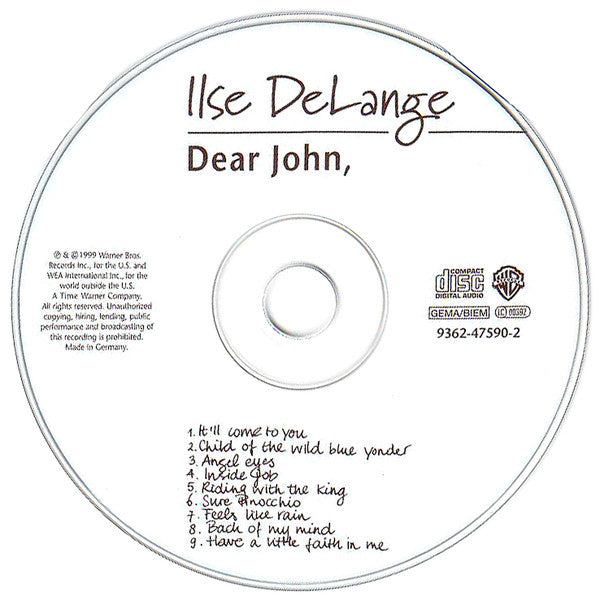 Ilse DeLange : Dear John, (CD, Album, Ltd)