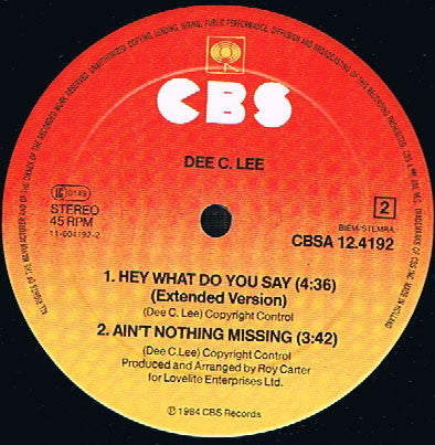 Dee C. Lee : Selina Wow Wow (12", Maxi)