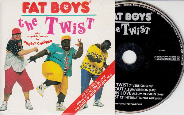 Fat Boys With Stupid Def Vocals By Chubby Checker : The Twist (CD, Maxi, Bla)