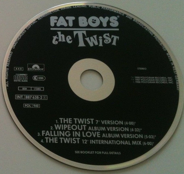 Fat Boys With Stupid Def Vocals By Chubby Checker : The Twist (CD, Maxi, Bla)