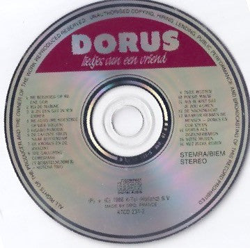 Dorus : Liedjes Van Een Vriend (CD, Comp)