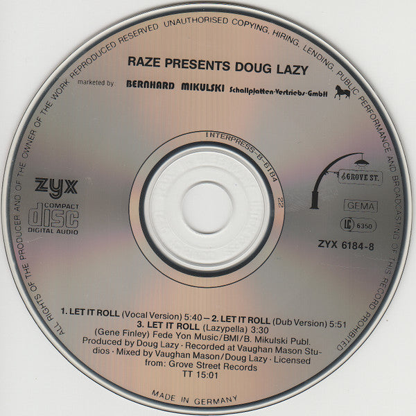 Raze Presents Doug Lazy : Let It Roll (CD, Maxi)