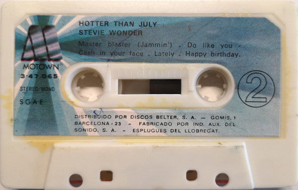 Stevie Wonder : Hotter Than July (Cass, Album, RE)