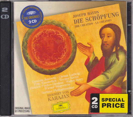 Joseph Haydn – Gundula Janowitz · Christa Ludwig · Fritz Wunderlich · Werner Krenn . Dietrich Fischer-Dieskau · Walter Berry / Wiener Singverein, Berliner Philharmoniker, Herbert von Karajan : Die Schöpfung = The Creation = La Création (2xCD, Album, RE, RM)