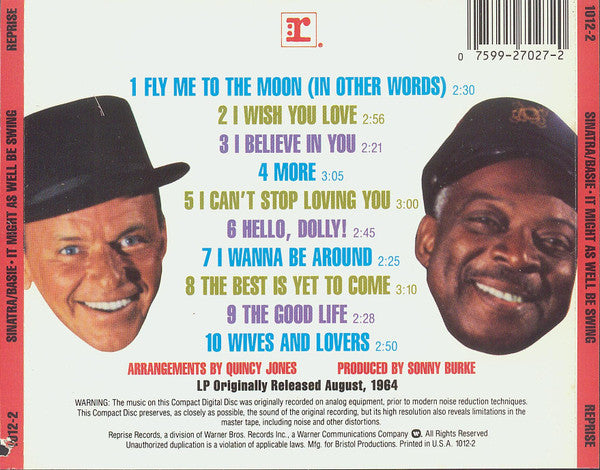 Frank Sinatra • Count Basie Orchestra : It Might As Well Be Swing (CD, Album, RE)
