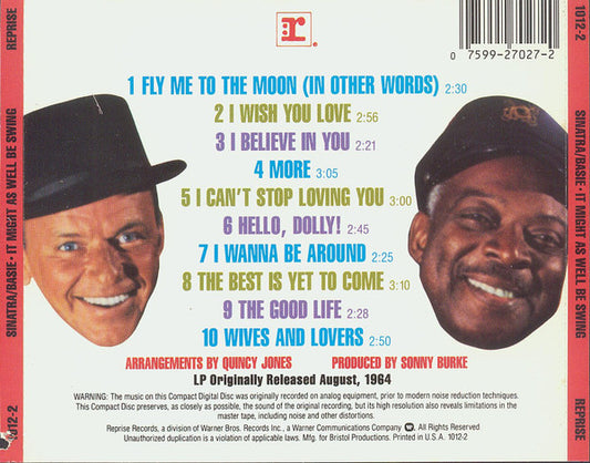 Frank Sinatra • Count Basie Orchestra : It Might As Well Be Swing (CD, Album, RE)