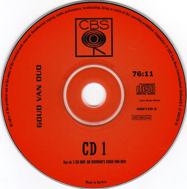 Various : Ad Bouman's Goud Van Oud (66 Original Singles) (3xCD, Comp)