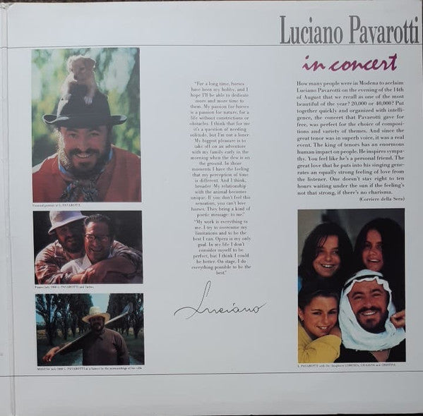 Luciano Pavarotti : Luciano Pavarotti In Concert (2xLP, Album, Gat)