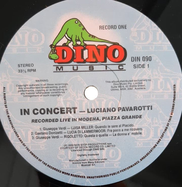 Luciano Pavarotti : Luciano Pavarotti In Concert (2xLP, Album, Gat)