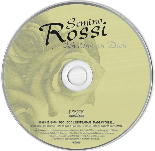 Semino Rossi : Ich Denk An Dich (CD, Album, S/Edition)