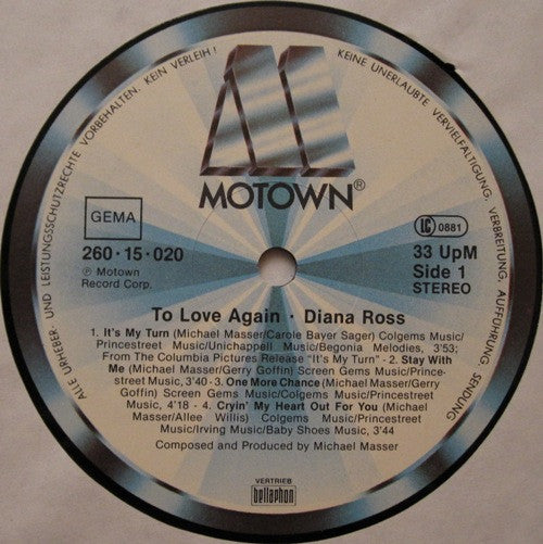Diana Ross : To Love Again (LP, Comp, Ger)