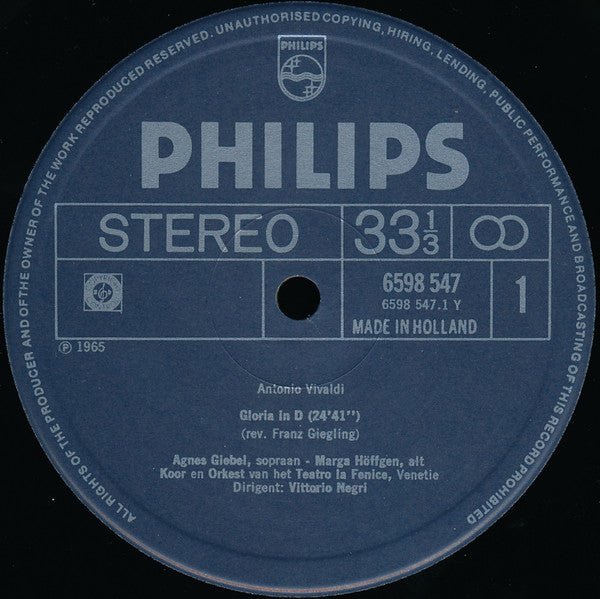 Antonio Vivaldi / Johann Sebastian Bach : De Klassieken 3 - Gloria / Cantate Nr. 51 "Jauchzet Gott" (LP, Comp)