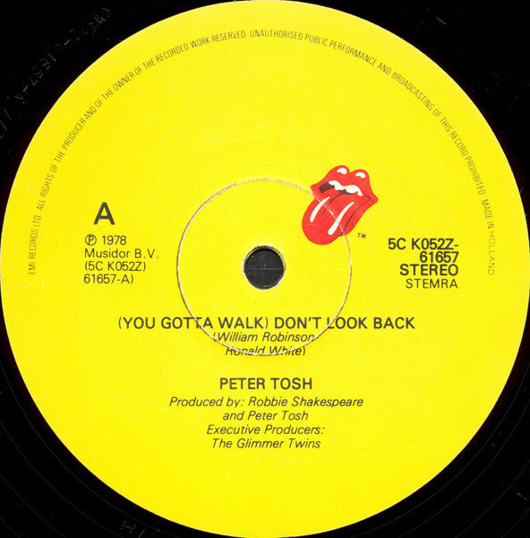 Peter Tosh : Don't Look Back / Soon Come (12")