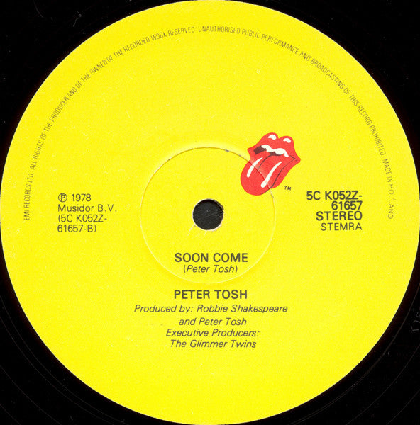 Peter Tosh : Don't Look Back / Soon Come (12")