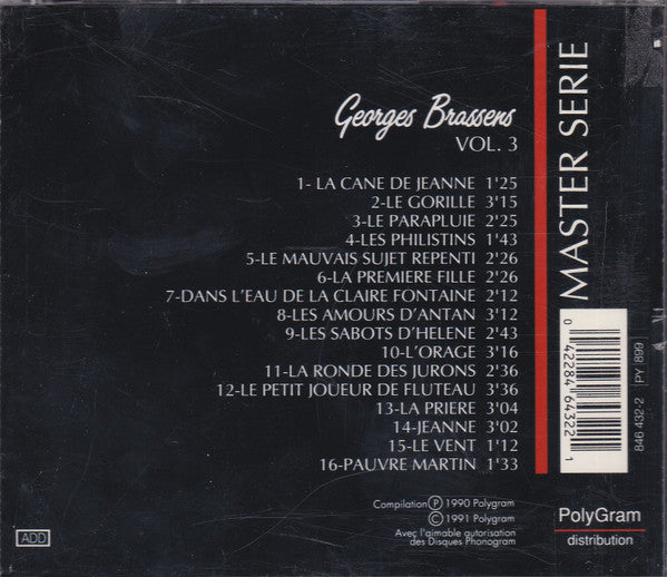 Georges Brassens : Georges Brassens Vol. 3 (CD, Comp, RE)