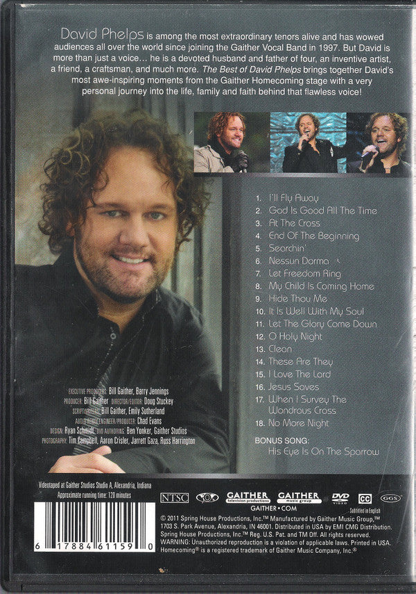 David Phelps (2) : The Best Of David Phelps From the Homecoming Series (DVD)