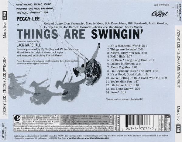 Peggy Lee : Things Are Swingin' (CD, Album, Copy Prot., RE)