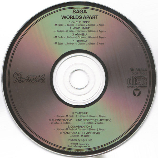 Saga (3) : Worlds Apart (CD, Album, RE)
