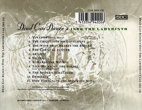 Dead Can Dance : Into The Labyrinth (CD, Album, Promo)