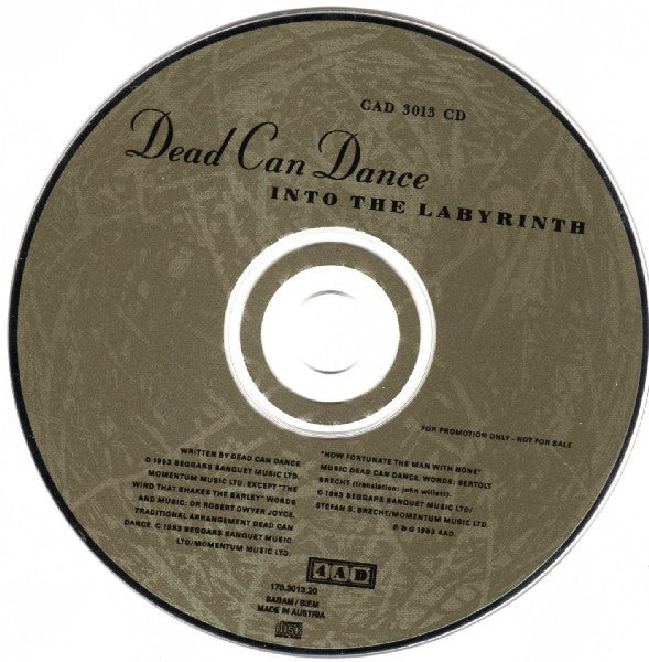 Dead Can Dance : Into The Labyrinth (CD, Album, Promo)