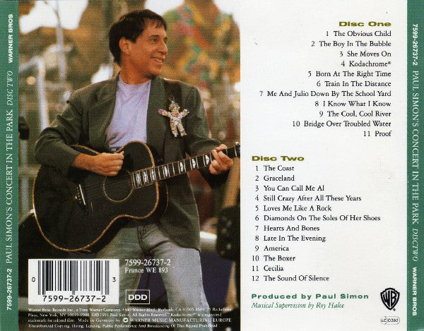 Paul Simon : Paul Simon's Concert In The Park (August 15th, 1991) (2xCD, Album)