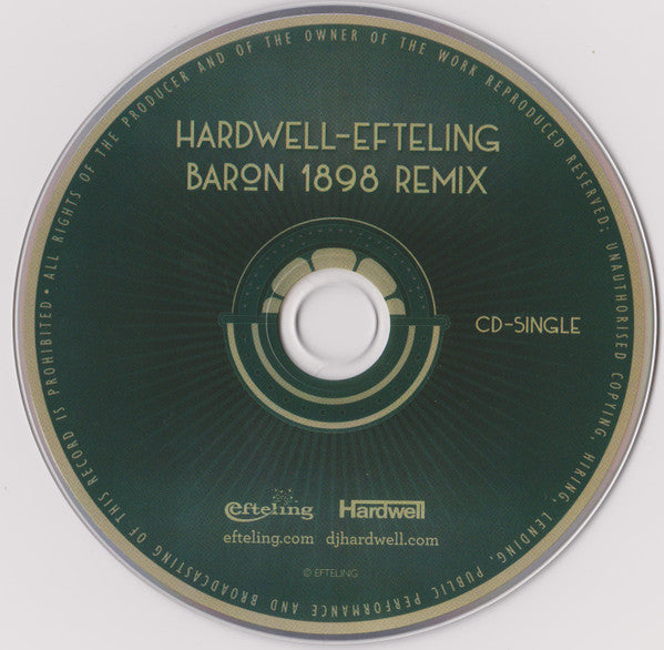 Brussels Philharmonic & Hardwell : Efteling Baron 1898 Remix (CD, Single)