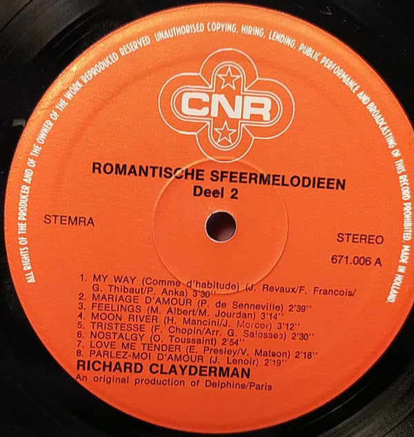 Richard Clayderman : Romantische Sfeermelodieën Deel 2 (CD, Comp, RE)