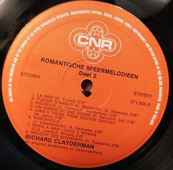 Richard Clayderman : Romantische Sfeermelodieën Deel 2 (CD, Comp, RE)