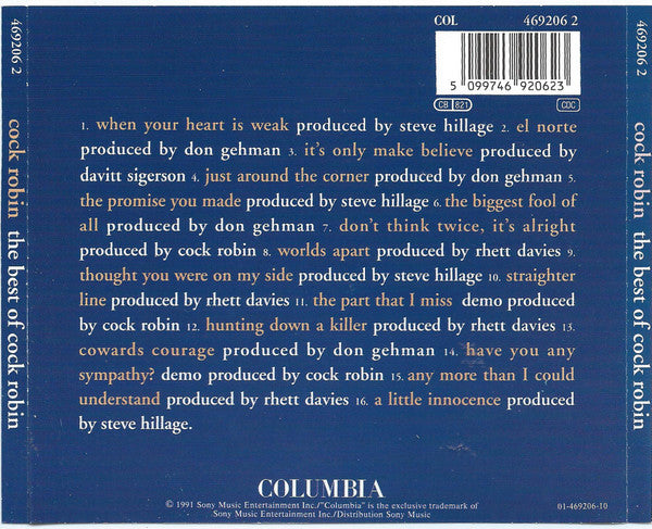 Cock Robin : The Best Of Cock Robin (CD, Comp)