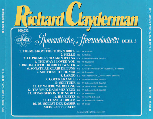 Richard Clayderman : Romantische Sfeermelodieën Deel 3 (CD, Comp)