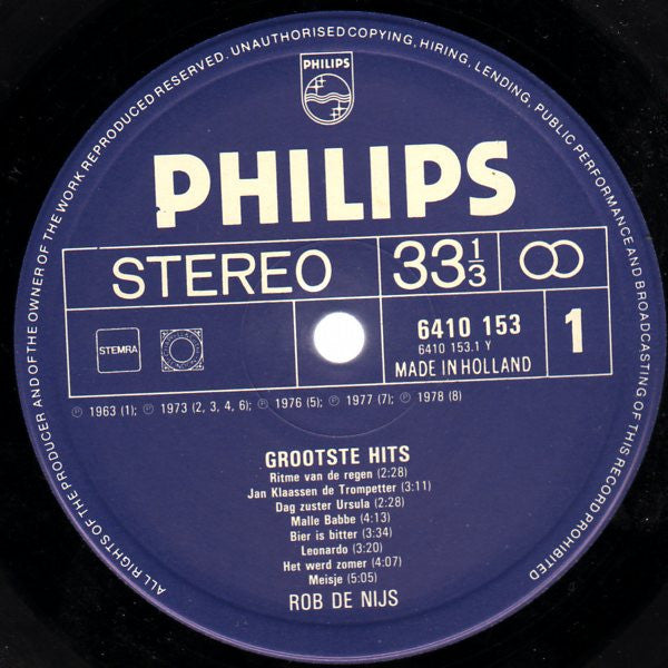 Rob de Nijs : Grootste Hits (LP, Comp)