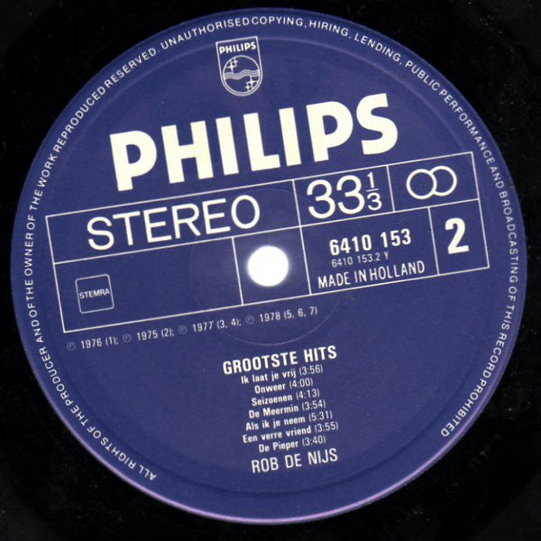 Rob de Nijs : Grootste Hits (LP, Comp)