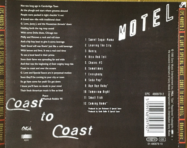 G. Love & Special Sauce : Coast To Coast Motel (CD, Album)