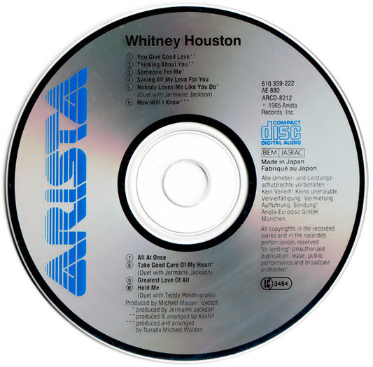 Whitney Houston : Whitney Houston (CD, Album)